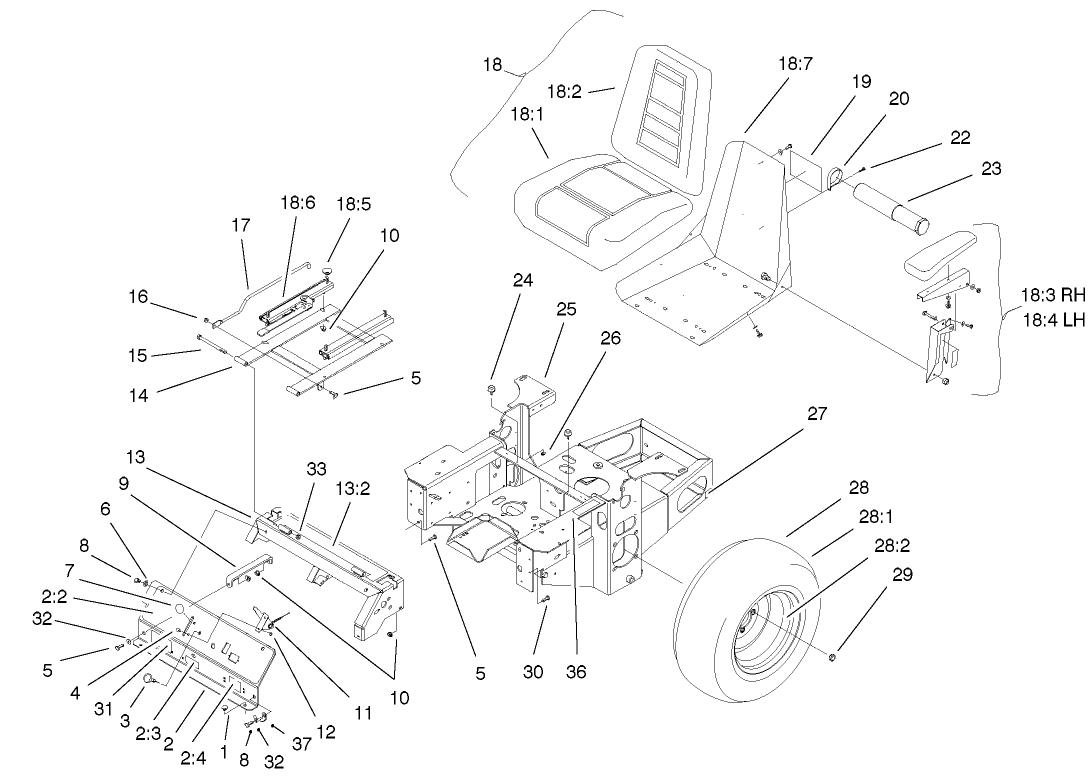 Parts – Z147 Z Master, With 112cm SFS Side Discharge Mower | Toro