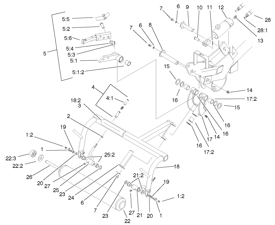 Right Hand Pull Frame Assembly