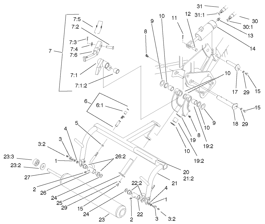 Left Hand Pull Frame Assembly