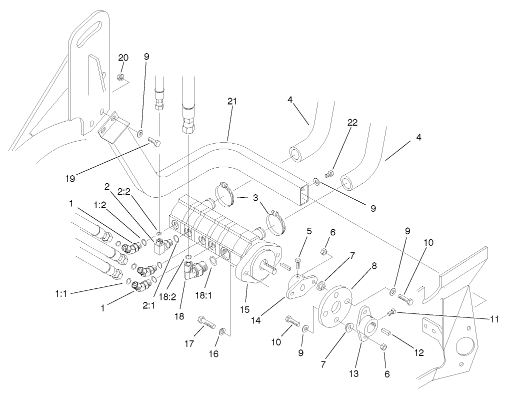 Hydraulic Pump Installation Assembly