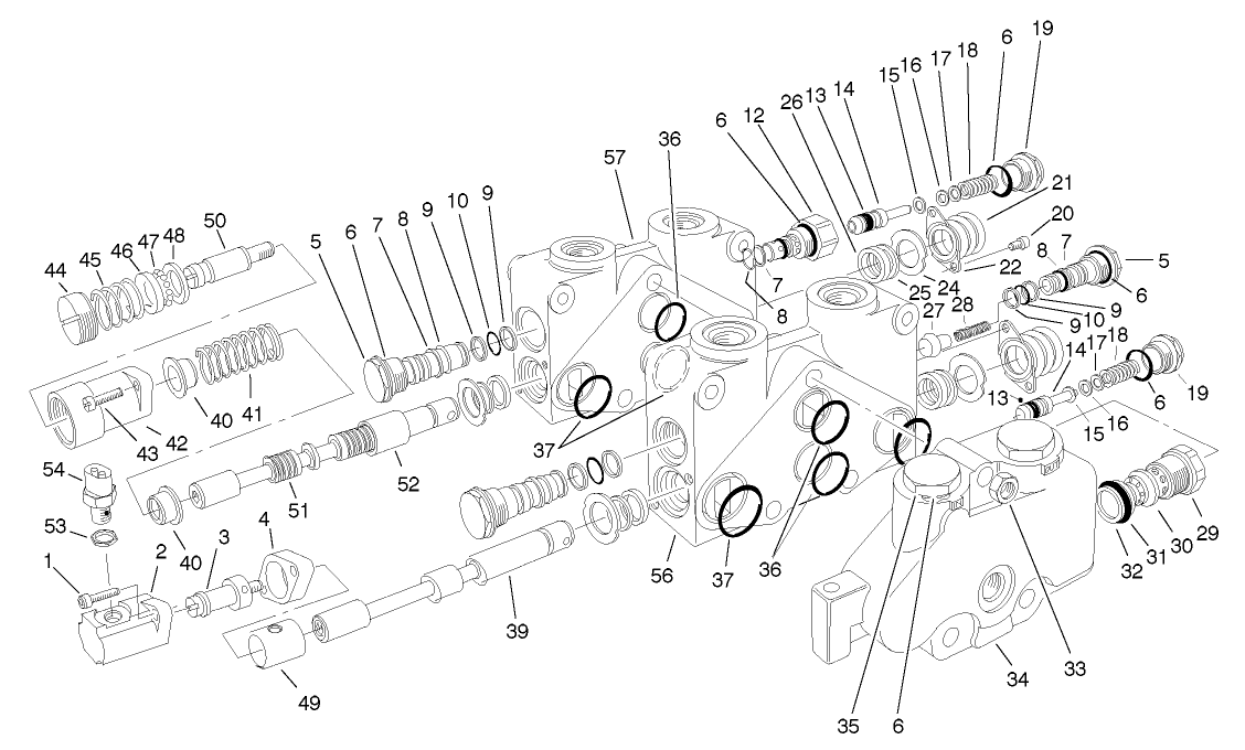 Control Valve Assembly No. 84-2203 (sections 1 And 2)
