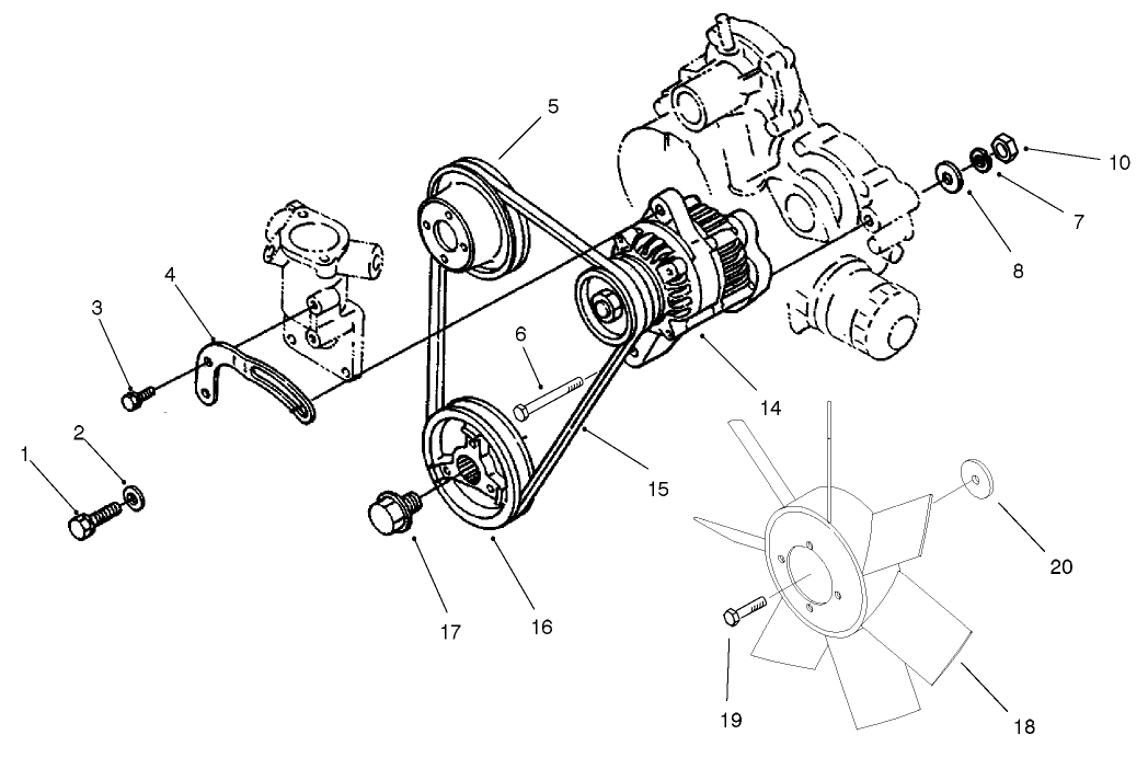 Alternator and Pulley Assembly