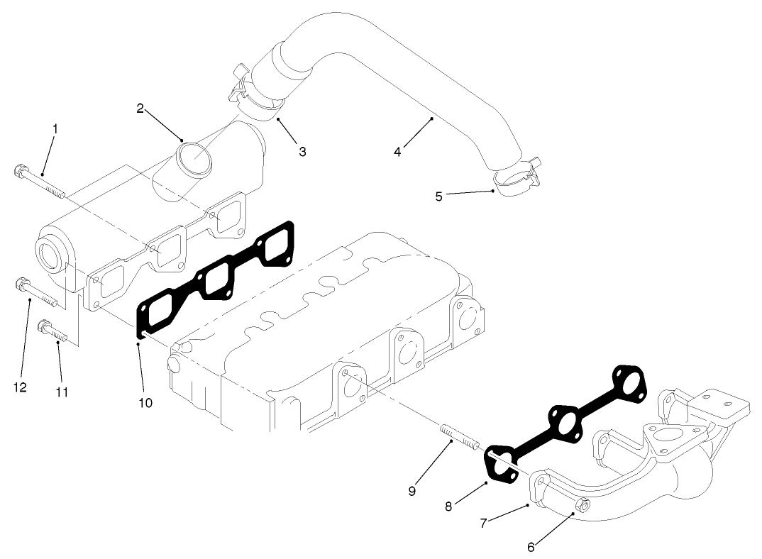 Exhaust Manifold and Gasket Assembly