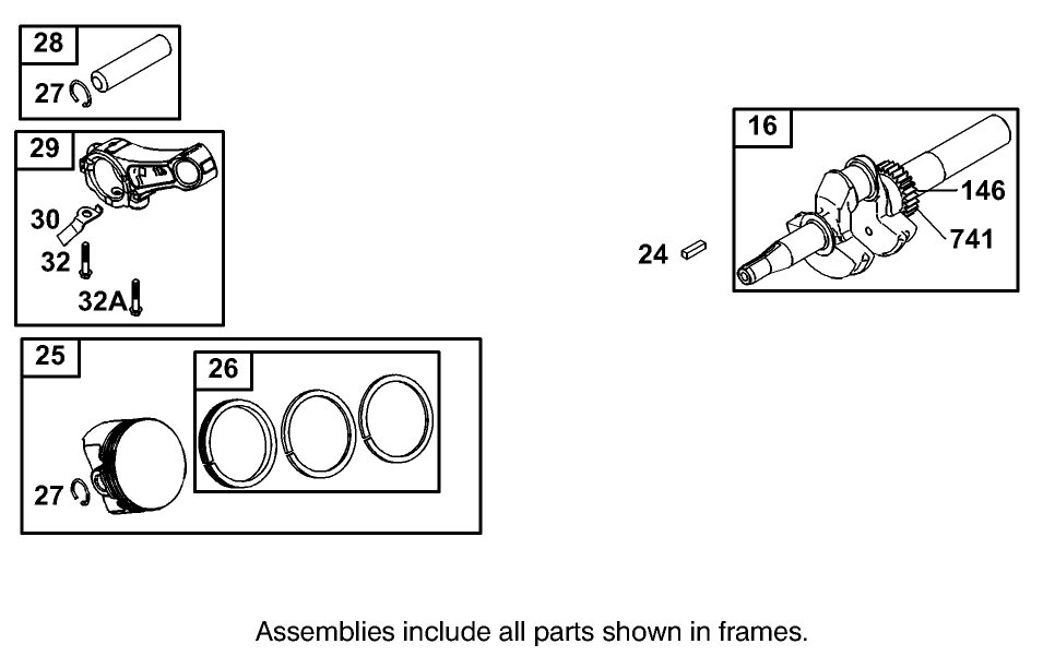 Crankshaft Assembly Briggs And Stratton Model 110402-0218-E1