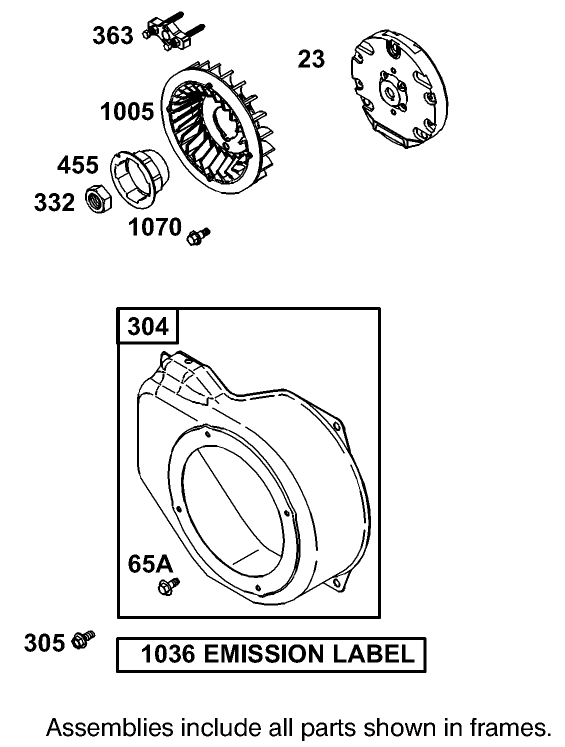 Blower Housing Assembly Briggs And Stratton Model 110402-0218-E1