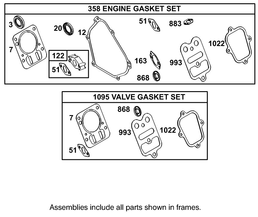 Gasket Assembly Briggs And Stratton Model 110402-0218-E1