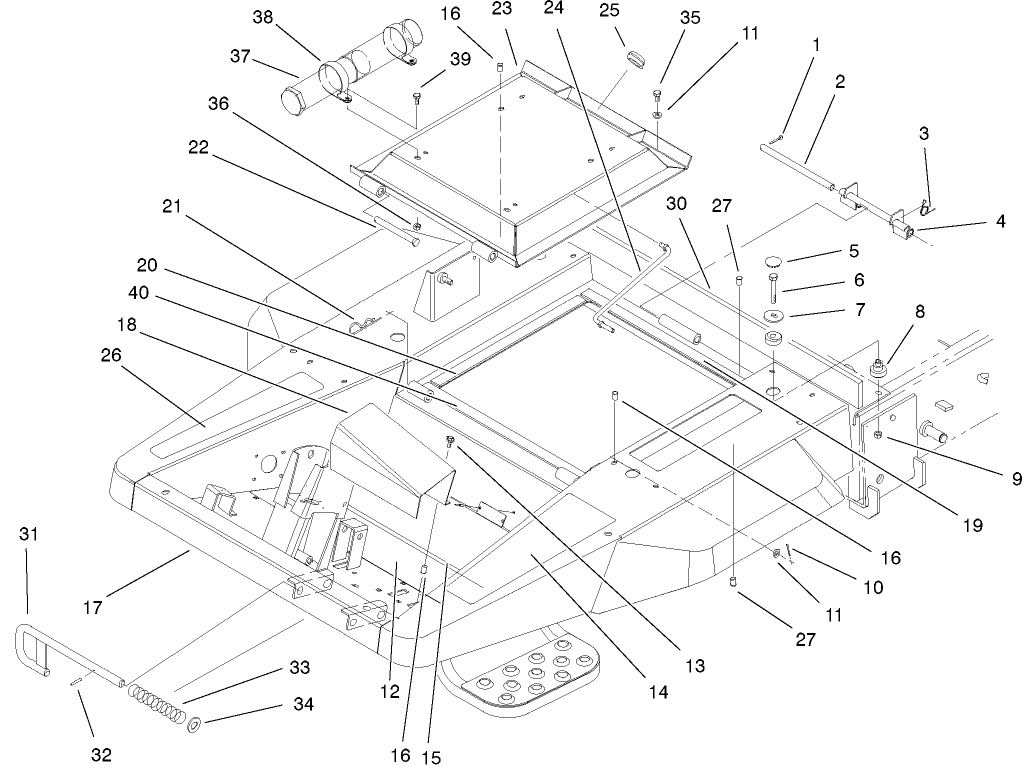 Operator Platform And Seat Base Assembly