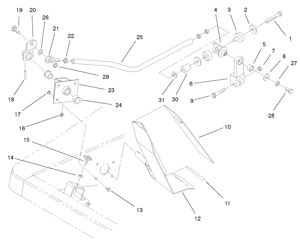 Traction Pedal And Linkage Assembly