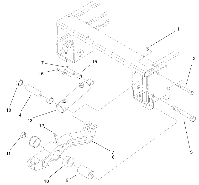 Lift Arm And Cylinder Assembly