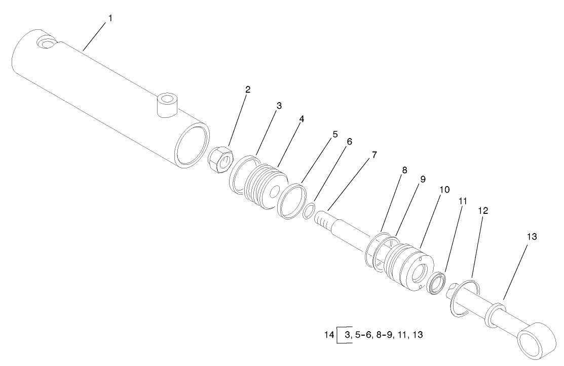 Hydraulic Cylinder Assembly No. 95-5699