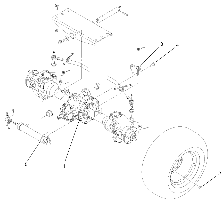 4wd Rear Axle Assembly (model 30302tc Only)