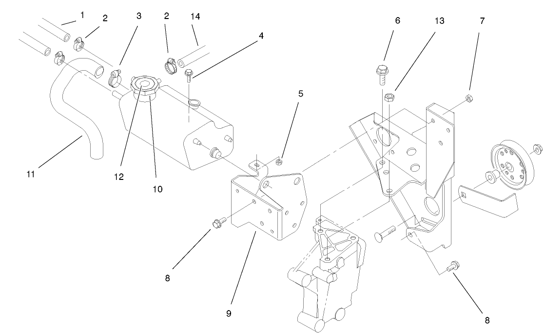 Degasser Bottle And Mounting Assembly
