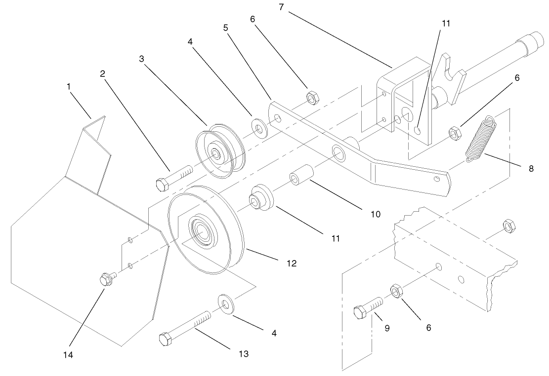 Mid Hitch Idler Assembly