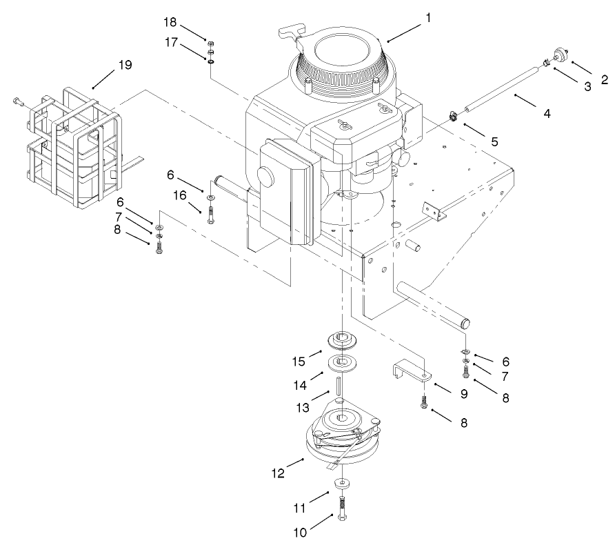 Engine, Clutch & Muffler Guard Assembly