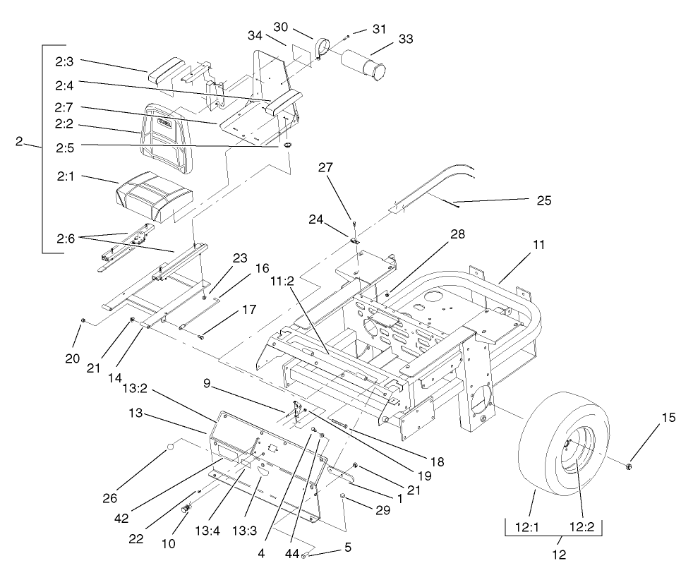 Rear Frame And Wheel Assembly
