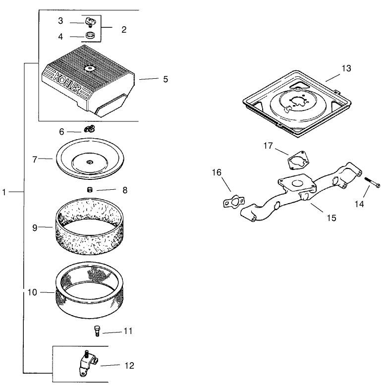 Air Intake/filtration Assembly (engine: Kohler Ch25s Ps-68606)