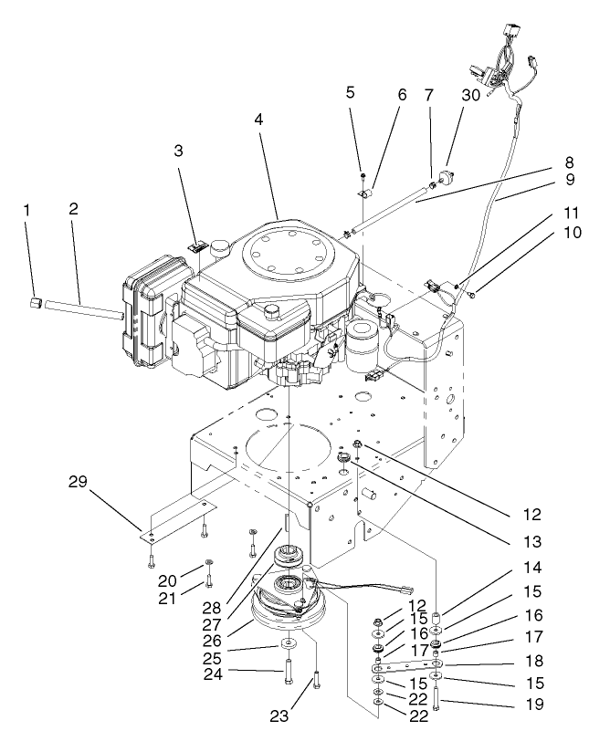 Engine And Clutch Assembly