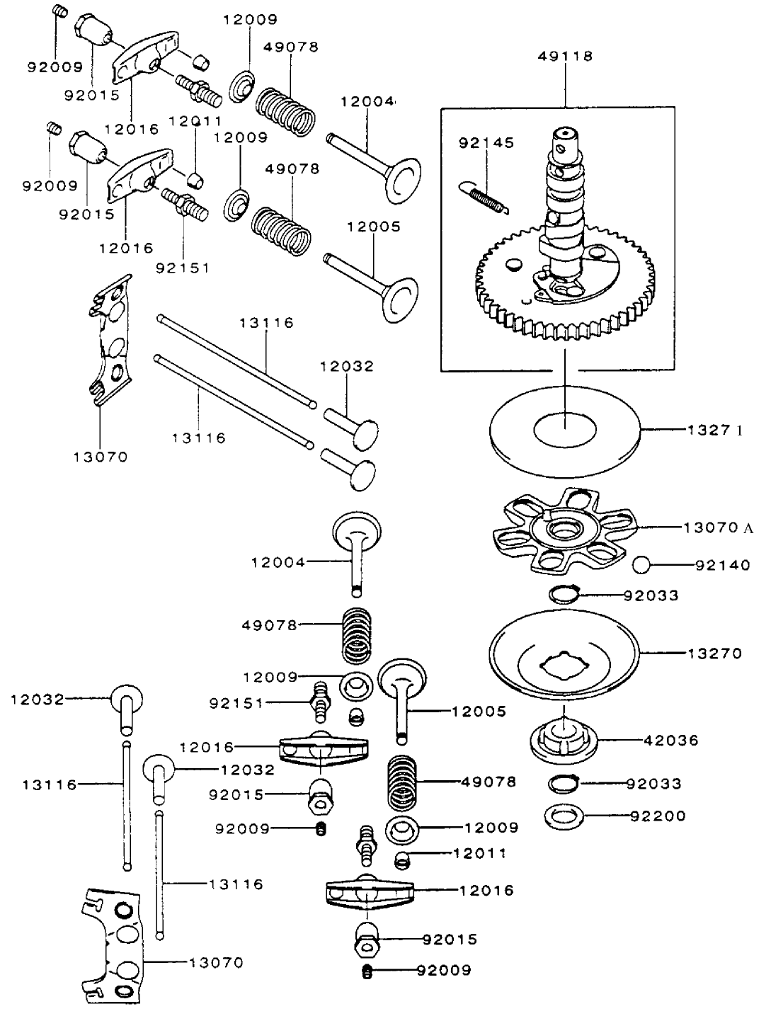 Valve/camshaft Assembly Kawasaki Fh451v-As08
