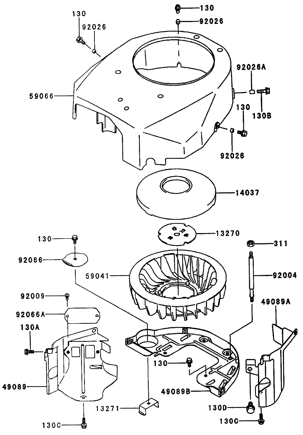 Cooling-Equipment Assembly Kawasaki Fh451v-As08