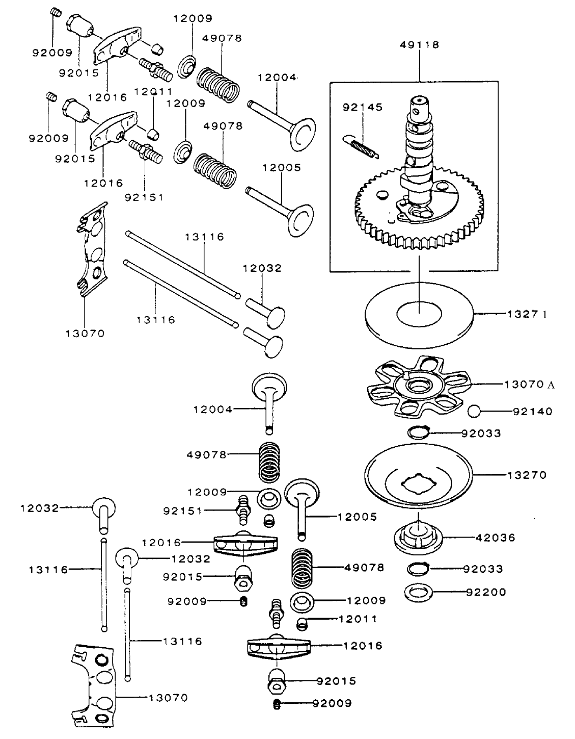 Valve/camshaft Assembly Kawasaki Fh451v-As08