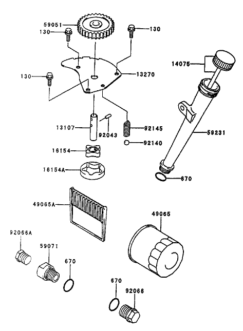 Lubrication-Equipment Assembly Kawasaki Fh451v-As08