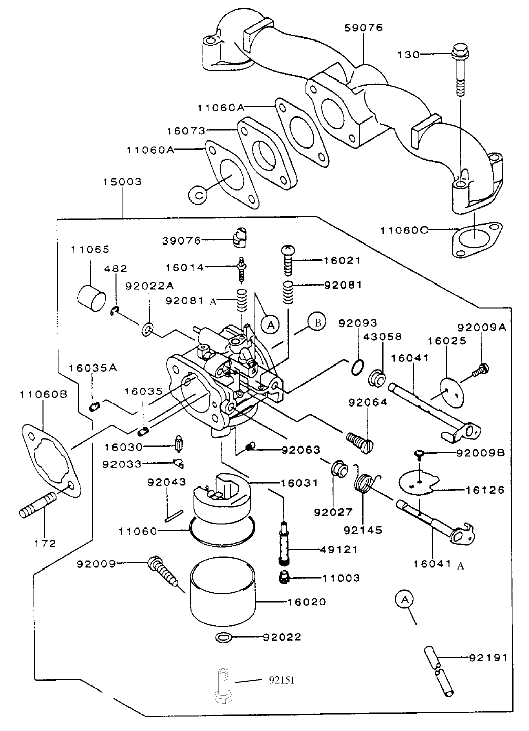 Carburetor Assembly Kawasaki Fh451v-As08