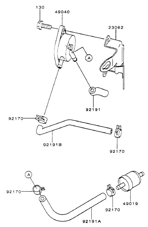 Fuel-Tank/fuel-Valve Assembly Kawasaki Fh451v-As08