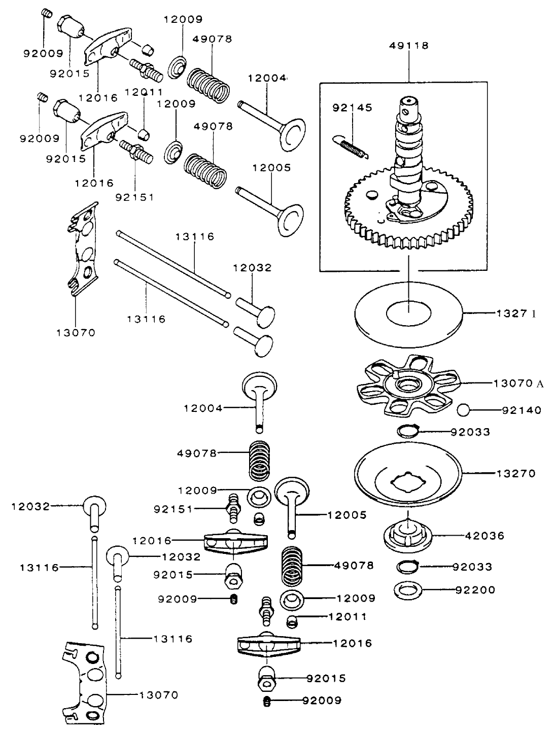 Valve/camshaft Assembly Kawasaki Fh451v-As08