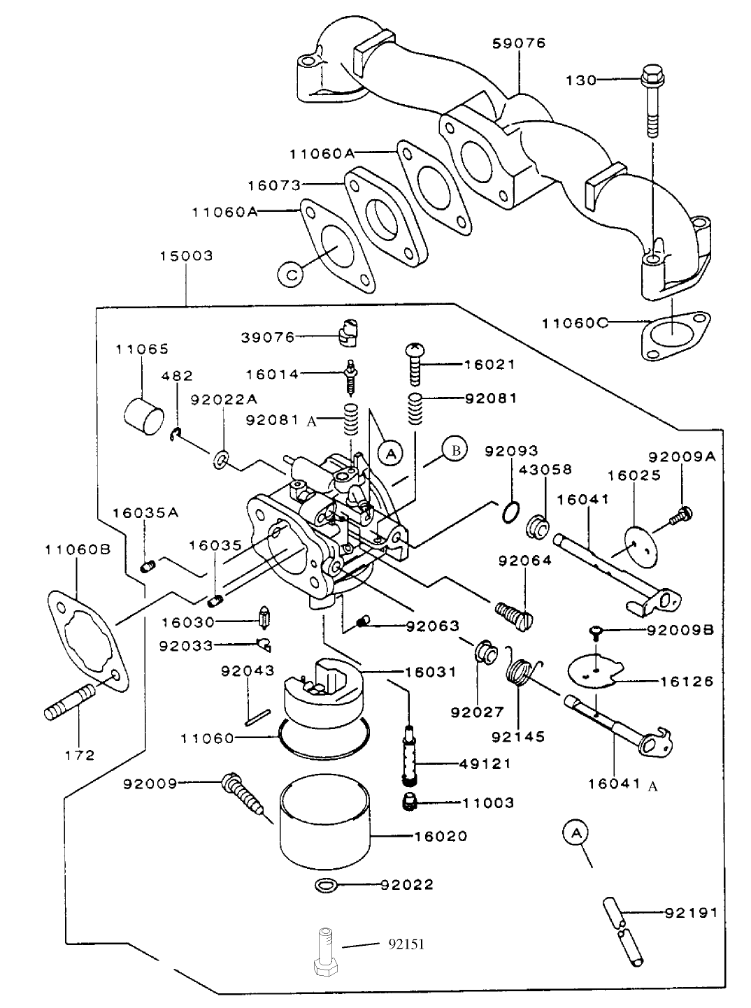 Carburetor Assembly Kawasaki Fh451v-As08