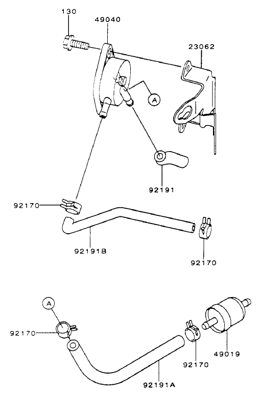 Fuel-Tank/fuel-Valve Assembly Kawasaki Fh451v-As08