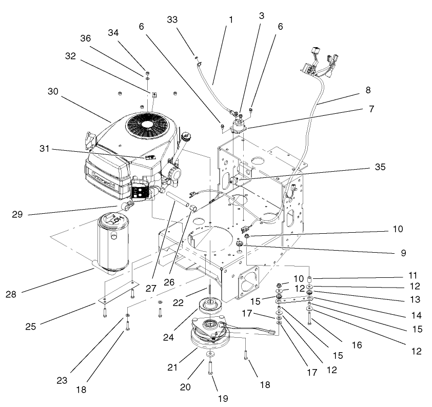 Engine And Clutch Assembly