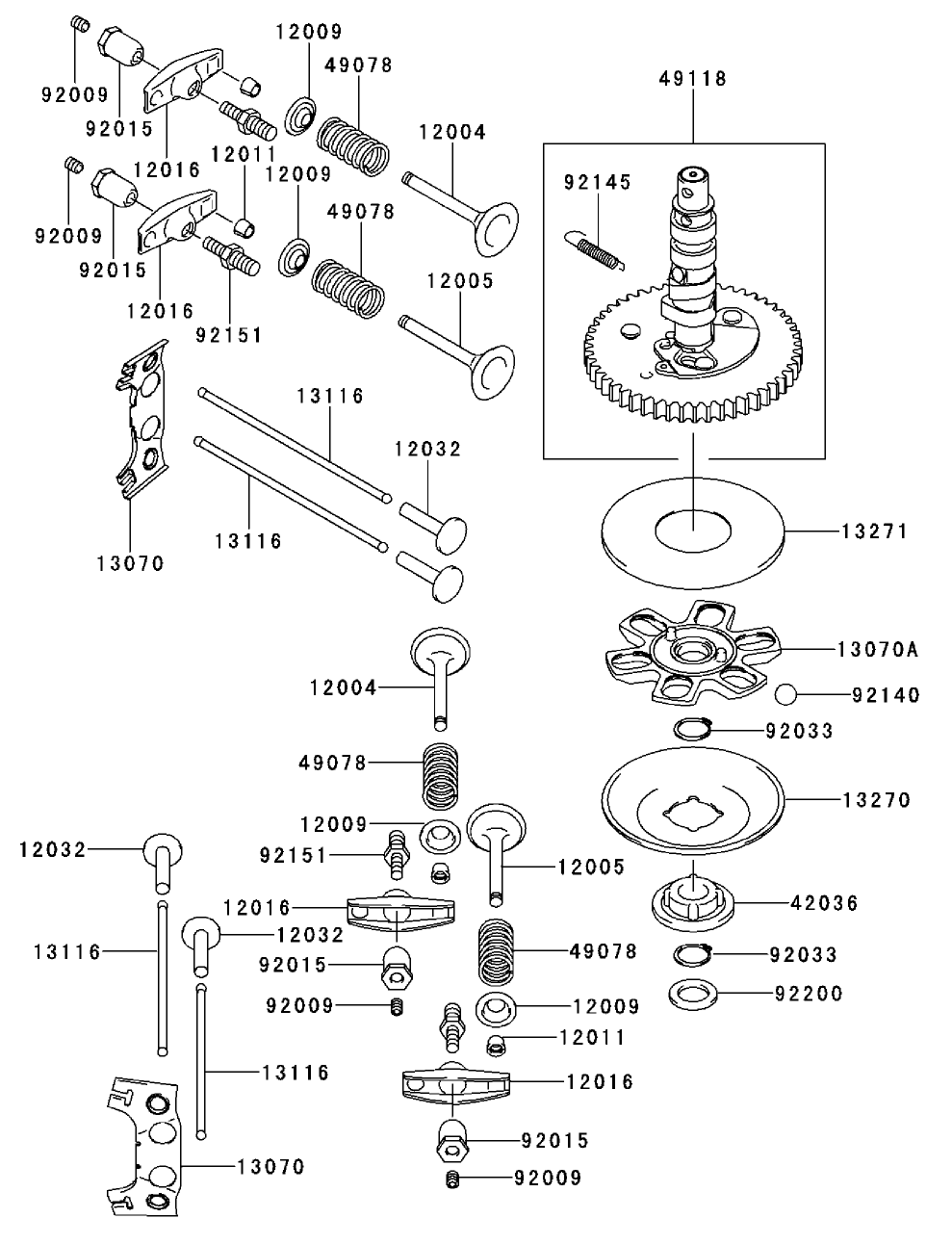 Valve/camshaft Kawasaki Fh500v-As30