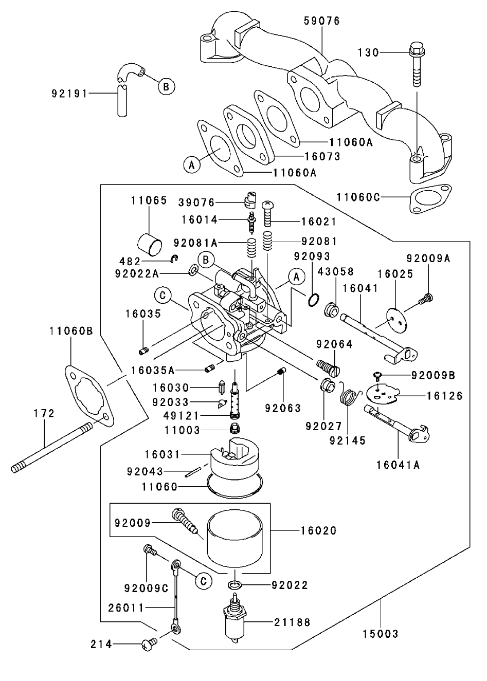 Carburetor Kawasaki Fh500v-As30