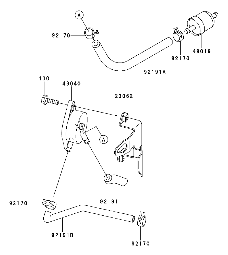 Fuel Tank/fuel Valve Kawasaki Fh500v-As30