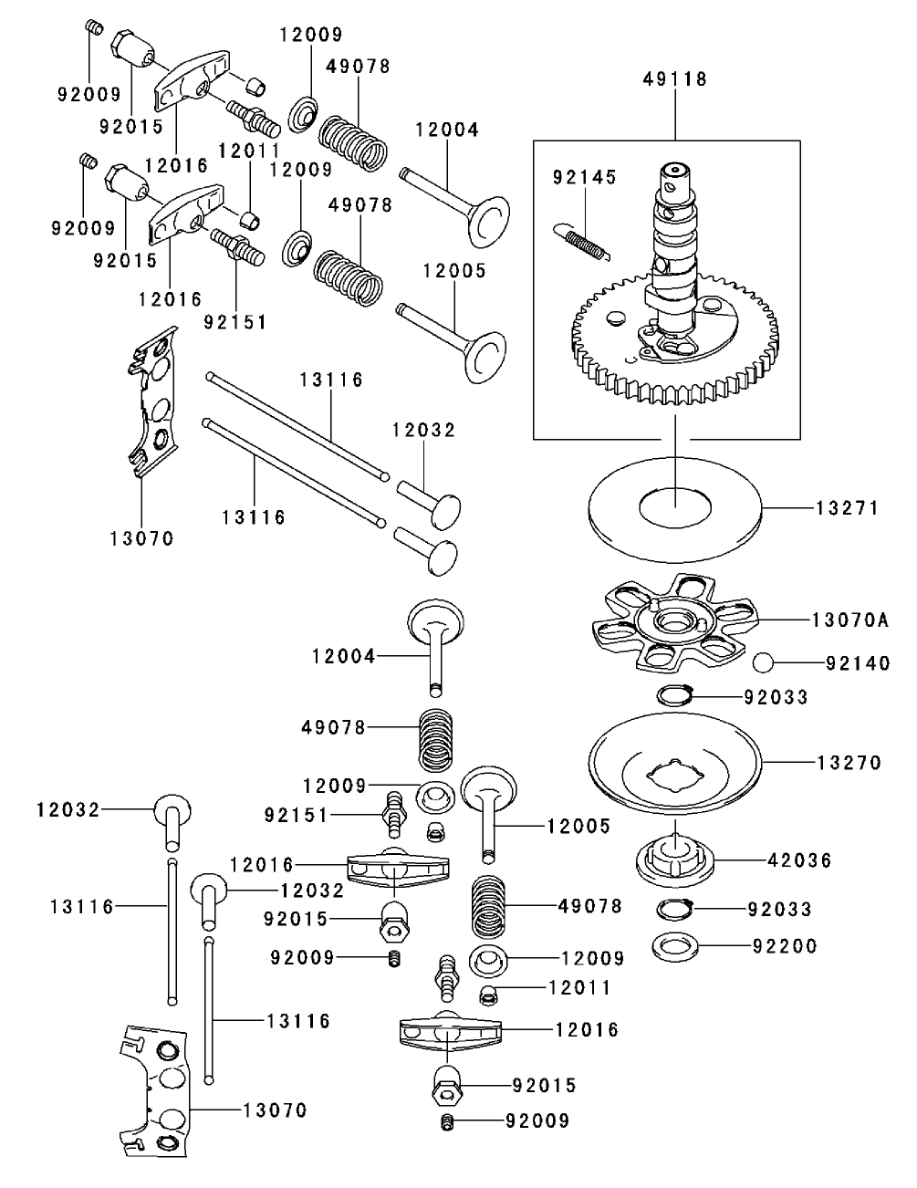 Valve/camshaft Kawasaki Fh500v-As30