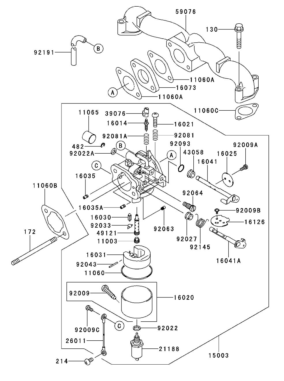 Carburetor Kawasaki Fh500v-As30