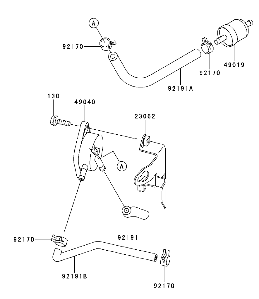 Fuel Tank/fuel Valve Kawasaki Fh500v-As30