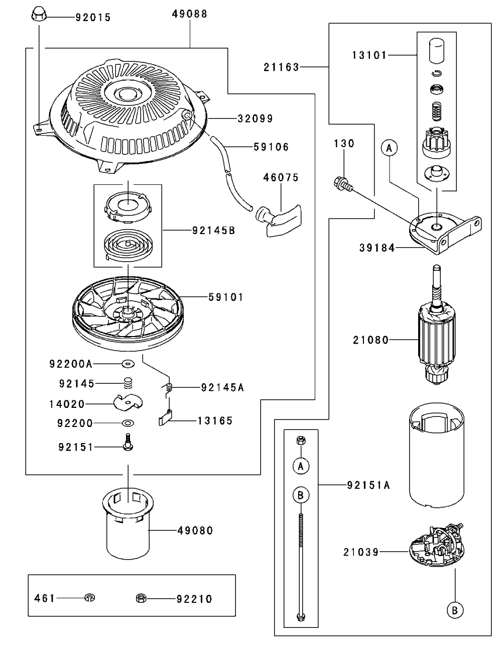 Starter Kawasaki Fh500v-As30