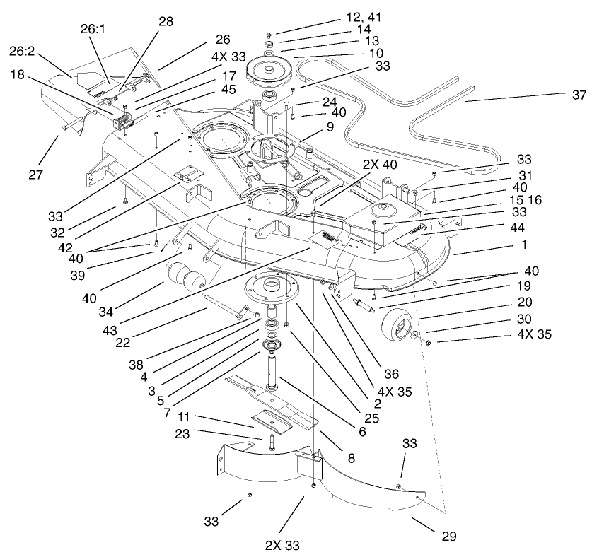 52 Inch Deck Assembly