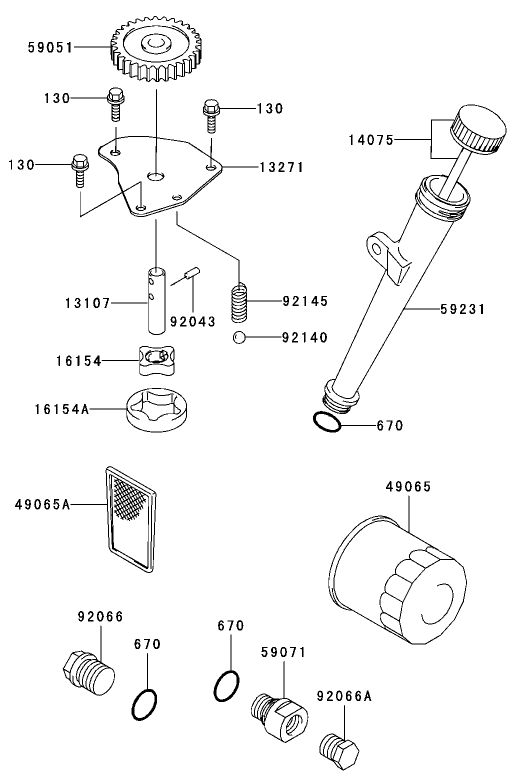 Lubrication Equipment Assembly  Kawasaki FH 531V-AS07