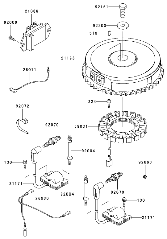 Electric Equipment Assembly  Kawasaki FH 531V-AS07
