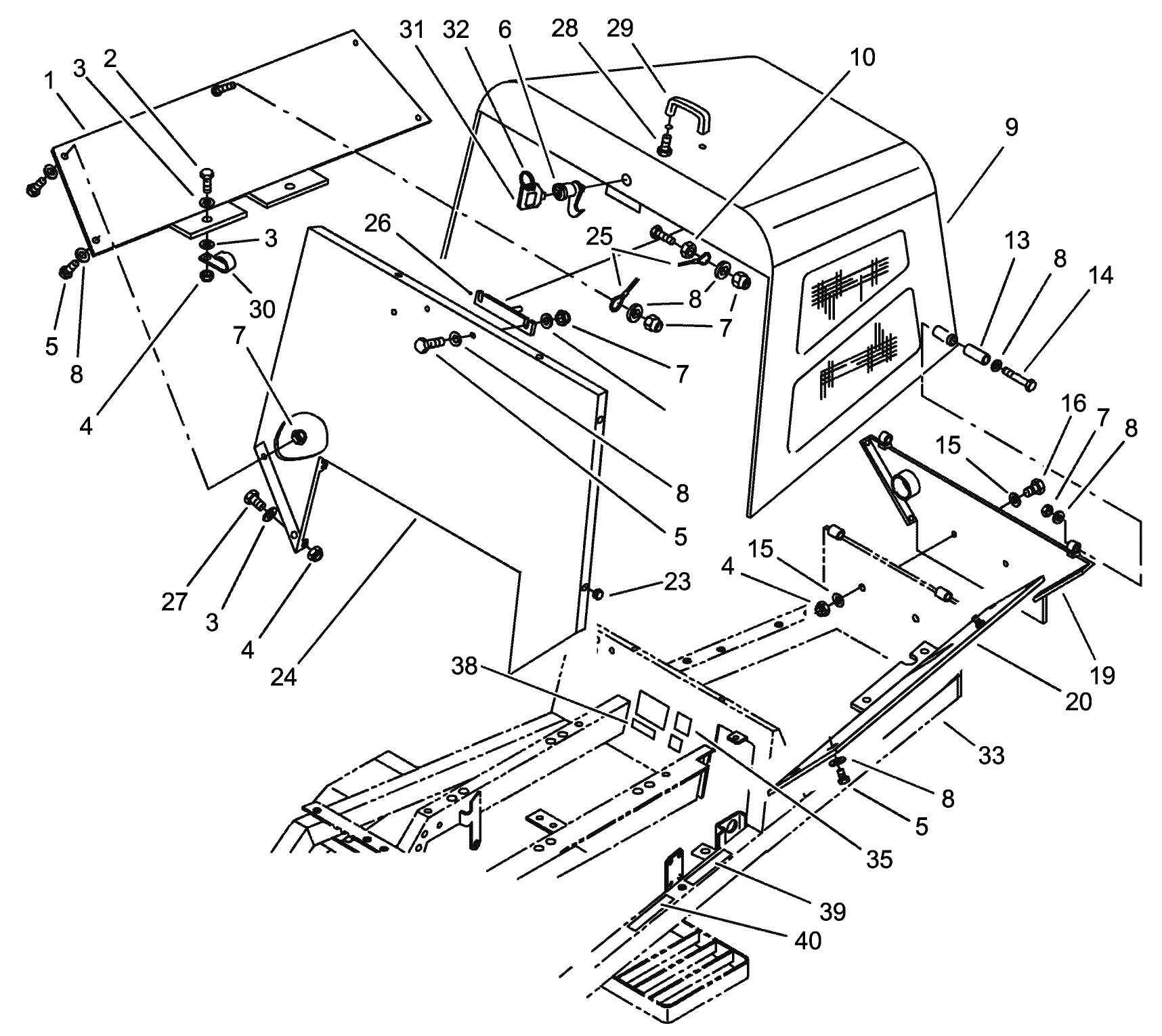 Hood and Frame Assembly