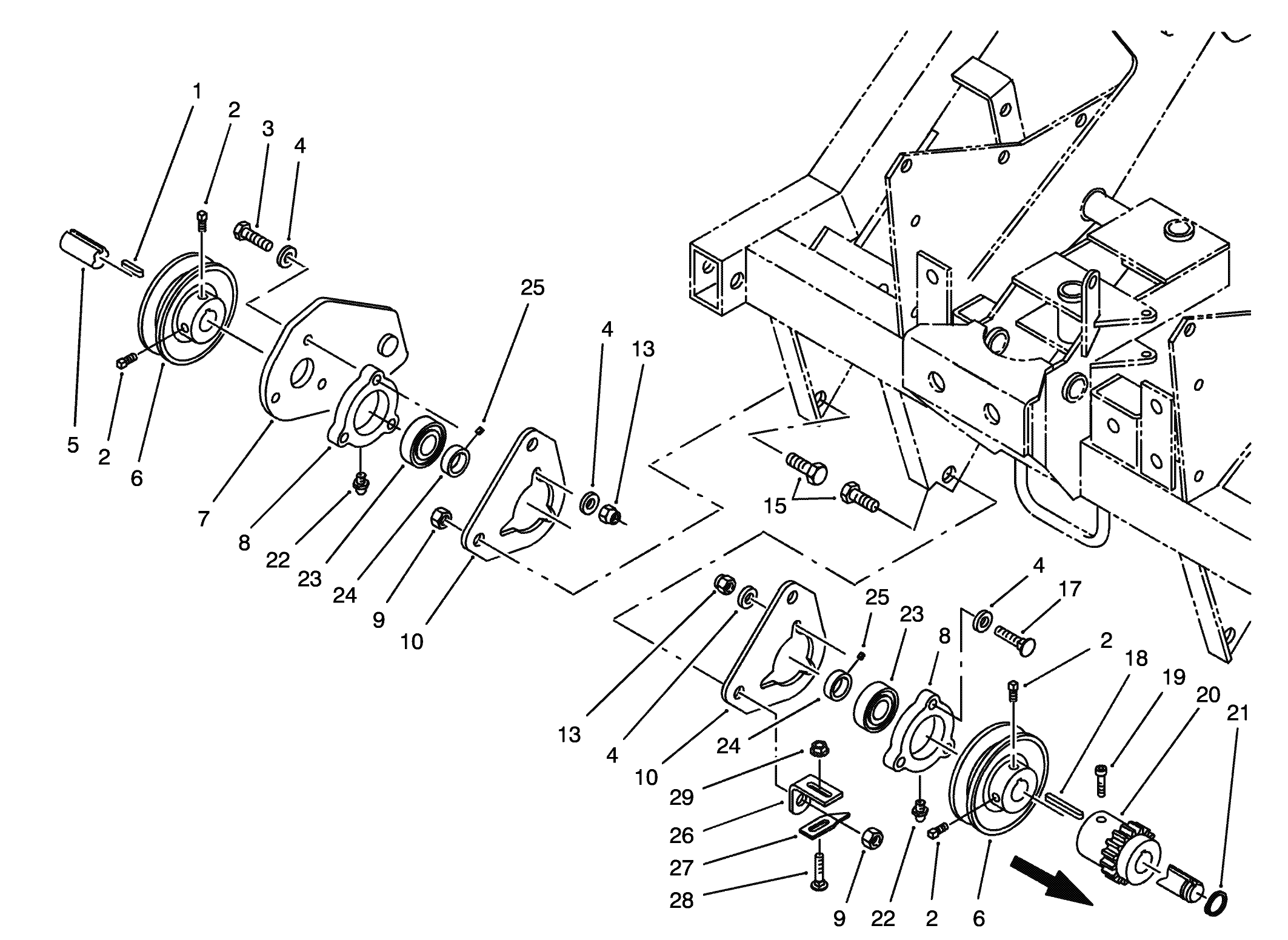 Right End Counter Shaft Assembly