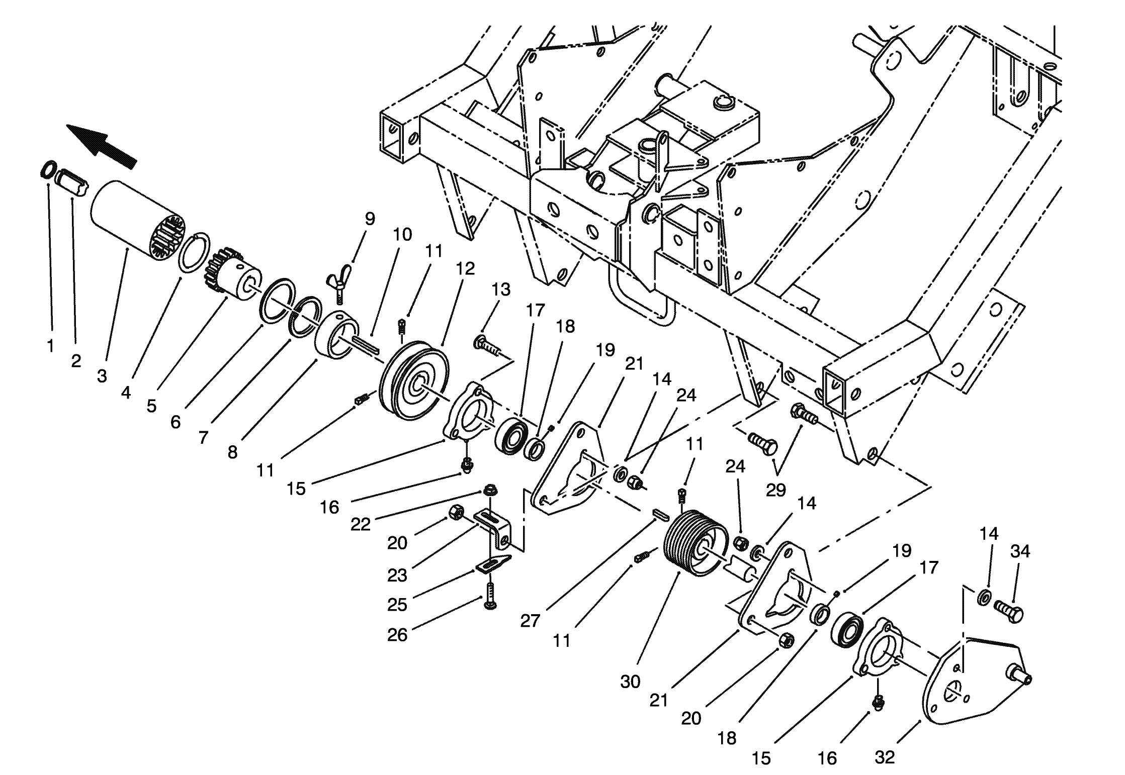 Left End Counter Shaft Assembly (Continued)