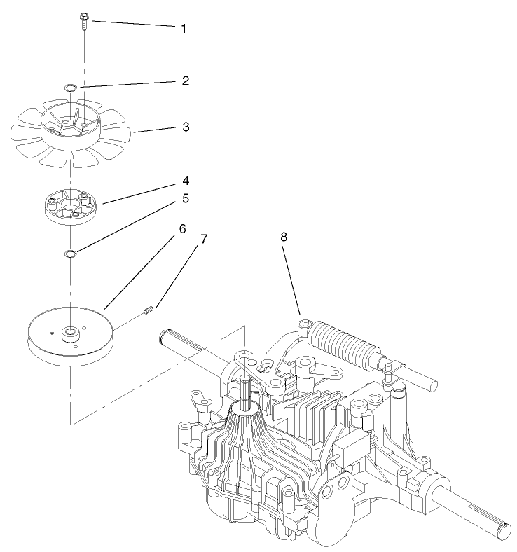 Transaxle Fan And Pulley Assembly