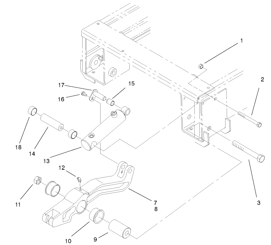Lift Arm And Cylinder Assembly