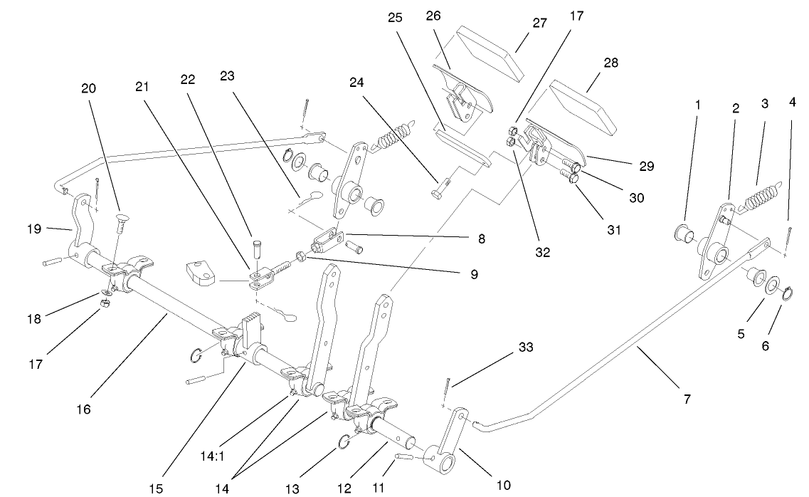 Brake Pedals And Linkage Assembly