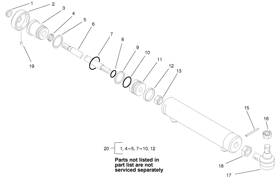 Steering Cylinder Asm. No. 93-5502 (model 30301 Only)