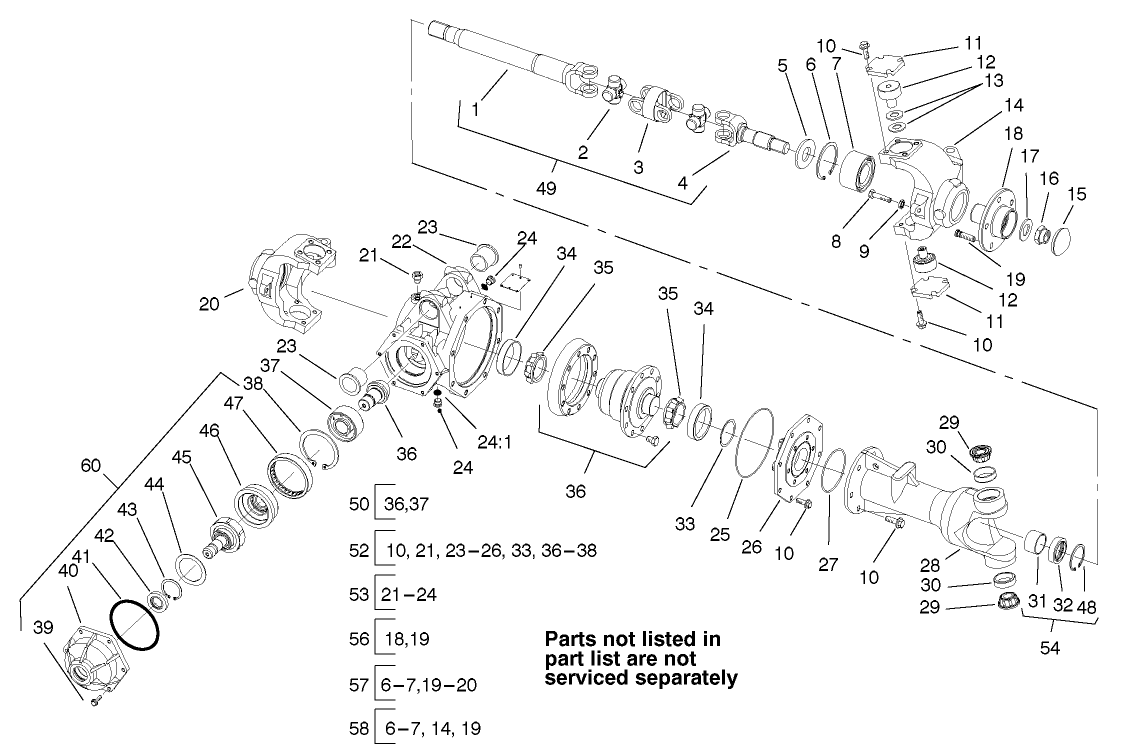 4wd Rear Axle Assembly