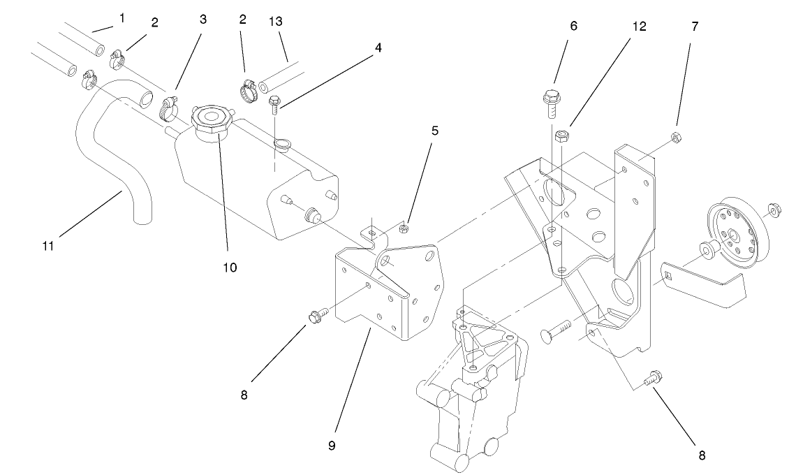 Degasser Bottle And Mounting Assembly